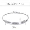 Sterling Silver Engraved Inspirational Adjustable Bracelet Graduation Gift for Her, Women Bracelets(Always My Sister Forever My Friend)