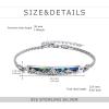 Sterling Silver Engraved Inspirational Adjustable Bracelet Graduation Gift for Her, Women Bracelets(Mountain Abalone)