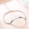 Sterling Silver Engraved Inspirational Adjustable Bracelet Graduation Gift for Her, Women Bracelets(She Believed She Could So She Did)