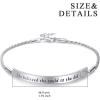 Sterling Silver Engraved Inspirational Adjustable Bracelet Graduation Gift for Her, Women Bracelets(She Believed She Could So She Did)