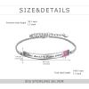 Sterling Silver Engraved Inspirational Adjustable Bracelet Graduation Gift for Her, Women Bracelets(She doesn’t fight alone)