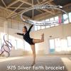 Sterling Silver Engraved Inspirational Adjustable Bracelet Graduation Gift for Her, Women Bracelets(She doesn’t fight alone)