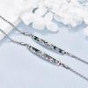 Sterling Silver Engraved Inspirational Adjustable Bracelet Graduation Gift for Her, Women Bracelets(Wave Abalone)