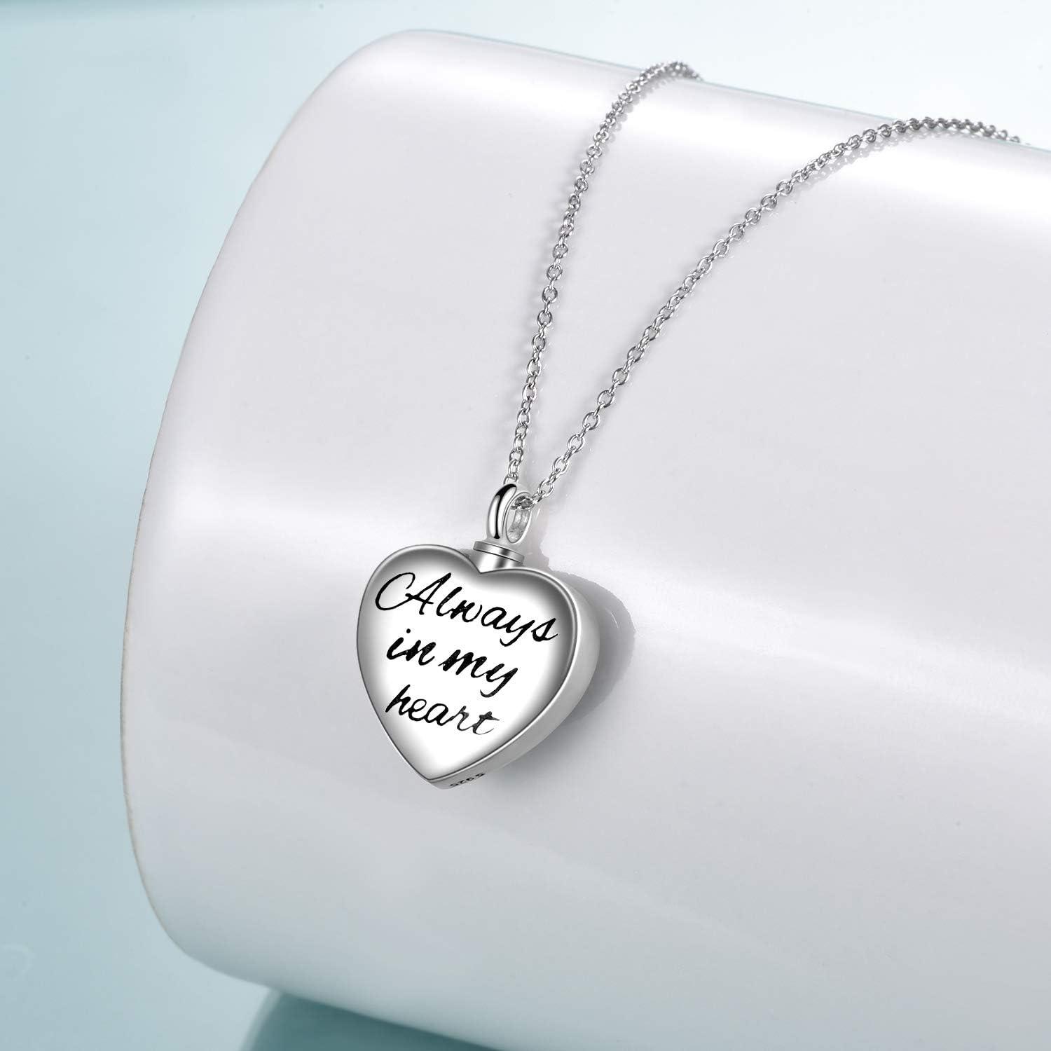 image:imageYFN Urn Necklaces for Ashes Sterling Silver Heart Urn Necklaces for Ashes Cremation Memory Jewelry for Women MenElephant urn necklace