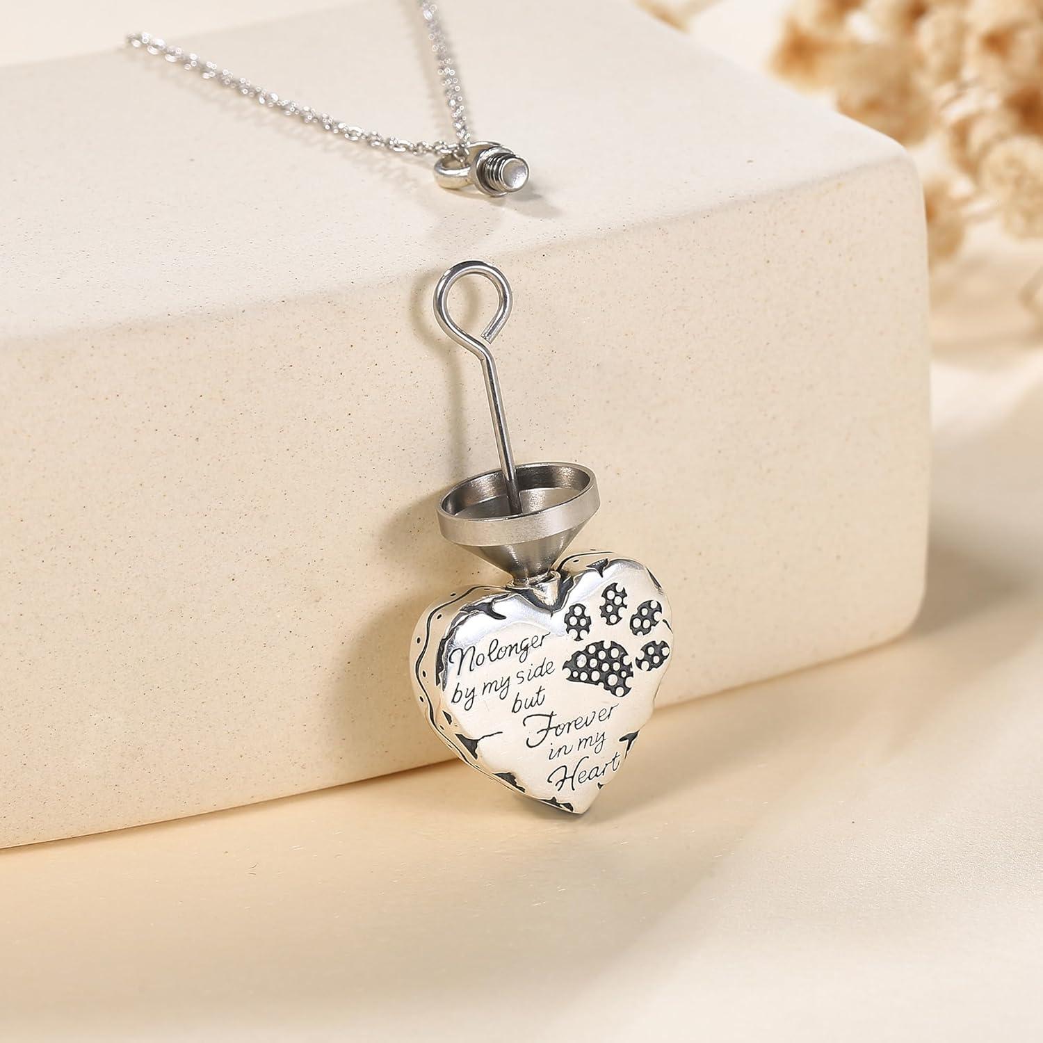 image:imageYFN Urn Necklaces for Ashes Sterling Silver Heart Urn Necklaces for Ashes Cremation Memory Jewelry for Women Menpaw urn necklace