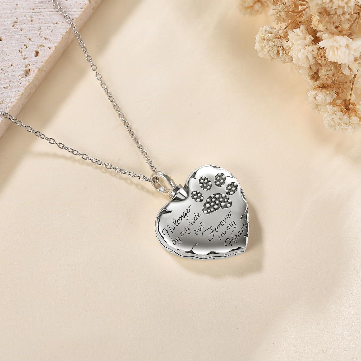 image:imageYFN Urn Necklaces for Ashes Sterling Silver Heart Urn Necklaces for Ashes Cremation Memory Jewelry for Women Menpaw urn necklace
