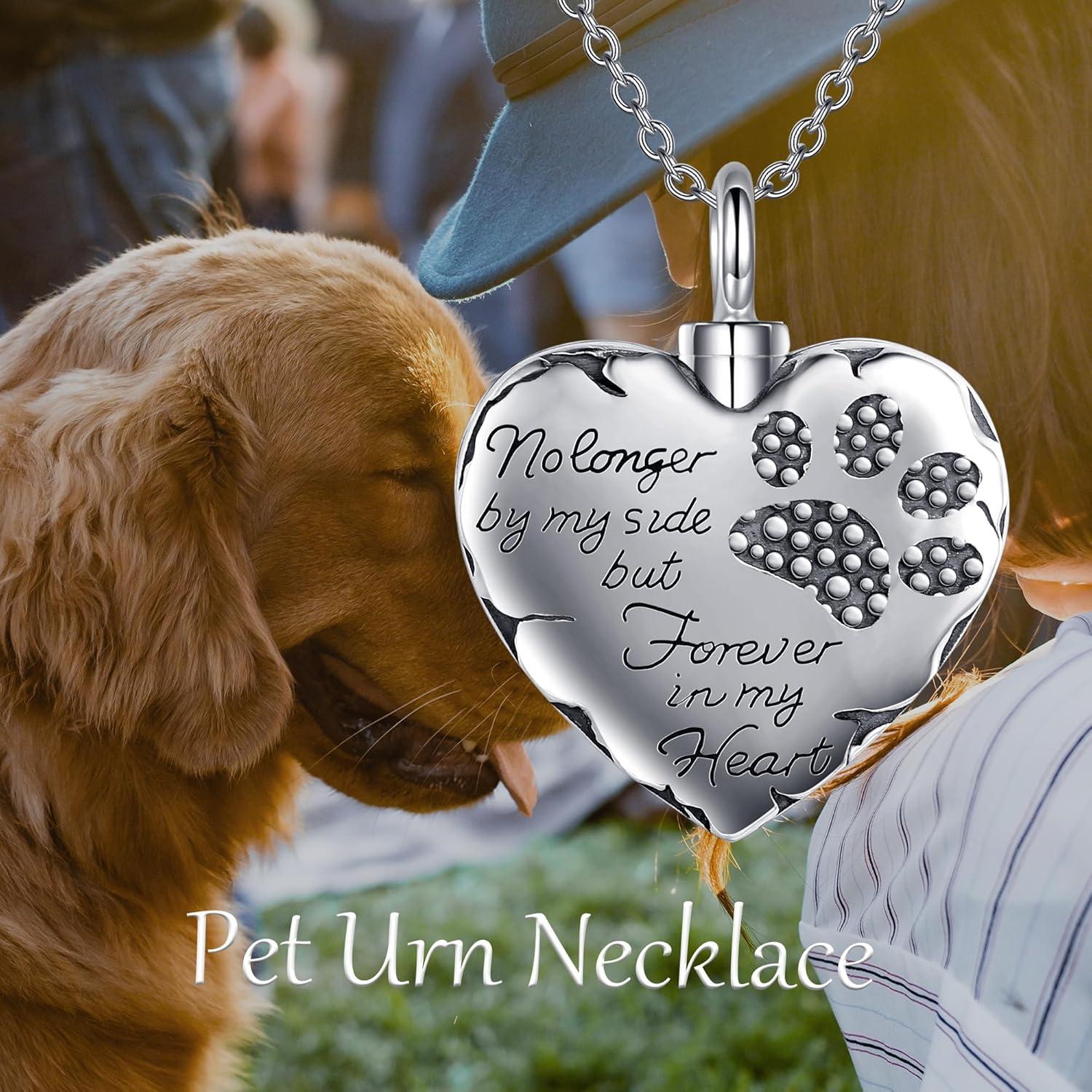 image:imageYFN Urn Necklaces for Ashes Sterling Silver Heart Urn Necklaces for Ashes Cremation Memory Jewelry for Women Menpaw urn necklace