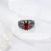 YFN Men’s Dragon Claw Ring S925 Sterling Silver Masculine Birthstone Band for Fantasy Lovers, Gothic Punk Jewelry Gift for Him(Jan)