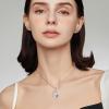 YFN Mother and Daughter Necklace 925 Sterling Silver Heart 12 Birthstone Cubic Zirconia Pendant Necklace Gifts for Mom Women(01-january  Garnet)