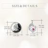 YFN Mother and Daughter Necklace 925 Sterling Silver Heart 12 Birthstone Cubic Zirconia Pendant Necklace Gifts for Mom Women(07-july  Ruby)