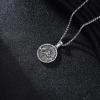 YFN Patron Saint Necklace Sterling Silver Amulet Medal Pendant Religious Protector Jewelry Gifts for Women Men(01. EMS EMT)