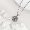 YFN Patron Saint Necklace Sterling Silver Amulet Medal Pendant Religious Protector Jewelry Gifts for Women Men(01. St Michael (Police))