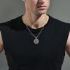 YFN Patron Saint Necklace Sterling Silver Amulet Medal Pendant Religious Protector Jewelry Gifts for Women Men(01. St Michael (Police))