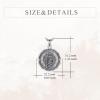 YFN Patron Saint Necklace Sterling Silver Amulet Medal Pendant Religious Protector Jewelry Gifts for Women Men(28. St Barbara)