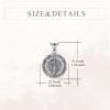 YFN Patron Saint Necklace Sterling Silver Amulet Medal Pendant Religious Protector Jewelry Gifts for Women Men(31. Saint Nicholas)