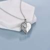 YFN Urn Necklaces for Ashes Sterling Silver Heart Urn Necklaces for Ashes Cremation Memory Jewelry for Women Men(Wings Urn Necklaces)