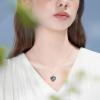 YFN Urn Necklaces for Ashes Sterling Silver Heart Urn Necklaces for Ashes Cremation Memory Jewelry for Women Men(heart crystal urn)