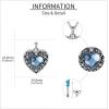 YFN Urn Necklaces for Ashes Sterling Silver Heart Urn Necklaces for Ashes Cremation Memory Jewelry for Women Men(heart crystal urn)