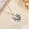 YFN Urn Necklaces for Ashes Sterling Silver Heart Urn Necklaces for Ashes Cremation Memory Jewelry for Women Men(paw urn necklace)