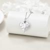 YFN Urn Necklaces for Ashes Sterling Silver Heart Urn Necklaces for Ashes Cremation Memory Jewelry for Women Men(pet wings urn necklace)