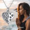 YFN Urn Necklaces for Ashes Sterling Silver Heart Urn Necklaces for Ashes Cremation Memory Jewelry for Women Men(pet wings urn necklace)