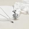 YFN Urn Necklaces for Ashes Sterling Silver Heart Urn Necklaces for Ashes Cremation Memory Jewelry for Women Men(pet wings urn necklace)