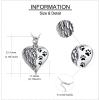YFN Urn Necklaces for Ashes Sterling Silver Heart Urn Necklaces for Ashes Cremation Memory Jewelry for Women Men(pet wings urn necklace)