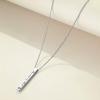 Sterling Silver Bar Necklace – Inspirational Jewelry for Women: Birthday Gifts for Sister, Friends(Not Sisters By Blood But Sisters By Heart-Silver)