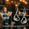 YFN Books Dangle Earrings Sterling Silver Librarian Teacher Hook Earring for Women Teachers, Students Back to School Gradution Jewelry