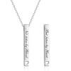 Sterling Silver Bar Necklace – Inspirational Jewelry for Women: Birthday Gifts for Sister, Friends(Not Sisters By Blood But Sisters By Heart-Silver)