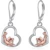 YFN Books Dangle Earrings Sterling Silver Librarian Teacher Hook Earring for Women Teachers, Students Back to School Gradution Jewelry