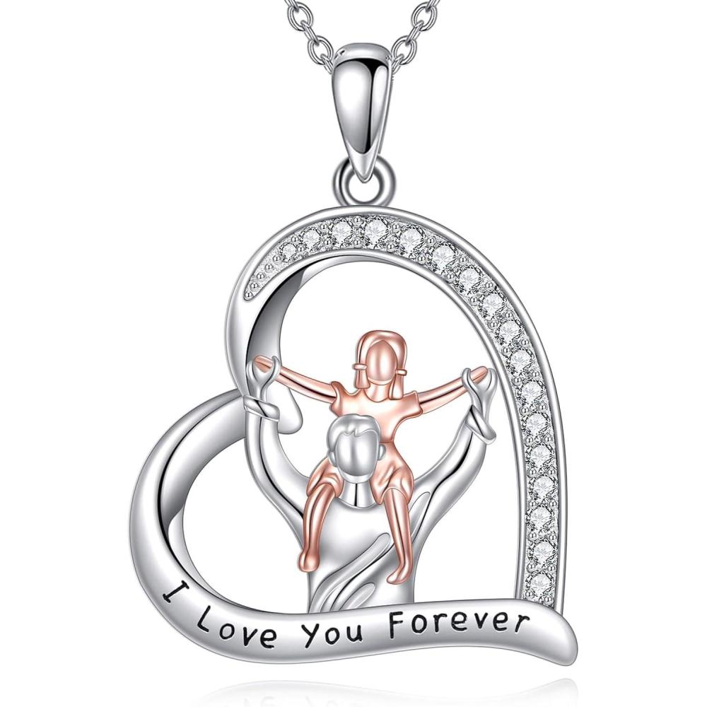 image:imageYFN Daughter Gifts from Dad 925 Sterling Silver Daughters Heart Necklace Birthday ChristmasSilverDaughter Necklace Gifts