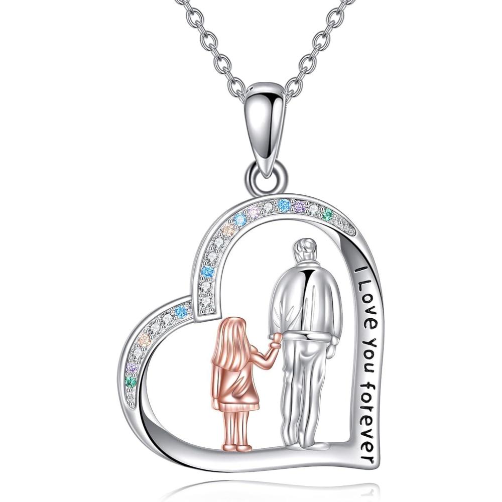 image:imageYFN Daughter Gifts from Dad 925 Sterling Silver Daughters Heart Necklace Birthday ChristmasSilverDaughter Necklace Jewelry
