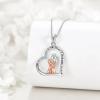 YFN Daughter Gifts from Dad 925 Sterling Silver Daughters Heart Necklace Birthday Christmas(Father 2 Daughter Necklace)