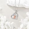 YFN Daughter Gifts from Dad 925 Sterling Silver Daughters Heart Necklace Birthday Christmas(Father 2 Daughter Necklace)
