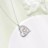 YFN Daughter Gifts from Dad 925 Sterling Silver Daughters Heart Necklace Birthday Christmas(Silver-Daughter Necklace)
