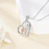 YFN Daughter Gifts from Dad 925 Sterling Silver Daughters Heart Necklace Birthday Christmas(Silver-Daughter Necklace Jewelry)