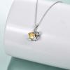 YFN Sloth Necklace Sterling Silver Sloth Cremation Urn Necklaces for Ashes Heart Memory Jewelry Sloth Gifts for Women Men(Rose gold heart)