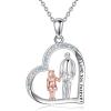 YFN Daughter Gifts from Dad 925 Sterling Silver Daughters Heart Necklace Birthday Christmas(Silver-Daughter Necklace Jewelry)