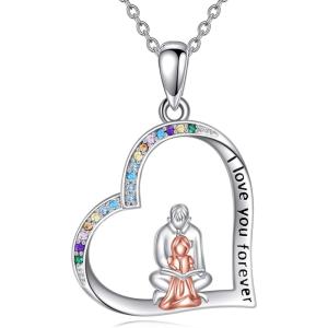 YFN Daughter Gifts from Dad 925 Sterling Silver Daughters Heart Necklace Birthday Christmas(Daughter Gifts from Dad)