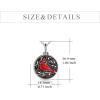 YFN Cardinal Jewelry Set 925 Sterling Silver Cardinal Urn Necklace&Earrings&Bracelets