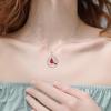 YFN Red Cardinals Bird Necklace Sterling Silver Cardinals Pendant & Urn Necklace Jewelry Gift for Women