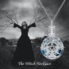 YFN Urn Necklace for Ashes Sterling Silver Tree of Life Cross/Compass Urn Cremation Necklace Jewelry for Women Men(Triple Moon Goddess Urn Necklace)