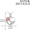 YFN Urn Necklaces for Ashes Sterling Silver Heart Urn Necklaces for Ashes Cremation Memory Jewelry for Women Men(hummingbird urn necklace)