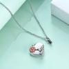 YFN Urn Necklaces for Ashes Sterling Silver Heart Urn Necklaces for Ashes Cremation Memory Jewelry for Women Men(hummingbird urn necklace)