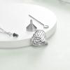 YFN Urn Necklaces for Ashes Sterling Silver Heart Urn Necklaces for Ashes Cremation Memory Jewelry for Women Men(wings urn necklace-2)