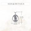 YFN 925 Sterling Silver Patron Saint Medal Necklace Amulet Pendant with 22+2 Inches Chain Protection Jewelry Gift for Men and Women(with Gift Box)(A02 St. Christopher)
