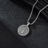 YFN 925 Sterling Silver Patron Saint Medal Necklace Amulet Pendant with 22+2 Inches Chain Protection Jewelry Gift for Men and Women(with Gift Box)(A03 St. Christopher)