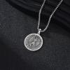 YFN 925 Sterling Silver Patron Saint Medal Necklace Amulet Pendant with 22+2 Inches Chain Protection Jewelry Gift for Men and Women(with Gift Box)(B01 St. Michael)
