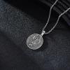 YFN 925 Sterling Silver Patron Saint Medal Necklace Amulet Pendant with 22+2 Inches Chain Protection Jewelry Gift for Men and Women(with Gift Box)(B04 St. Michael)